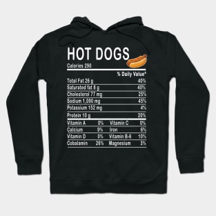 hot dogs Nutrition Facts Gift Hoodie